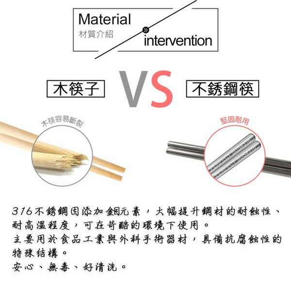🌟現貨附發票🌟理想 極緻316不鏽鋼筷 5雙入 不銹鋼筷 理想筷子 316不鏽鋼筷 筷子 環保筷 露營餐具 露營筷子 另售露營筷匙組 火鍋筷子 5