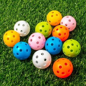 [4美國直購] THIODOON 高爾夫空心練習球 12入 40mm 彩色 室內安全使用 Colored Airflow Golf Balls