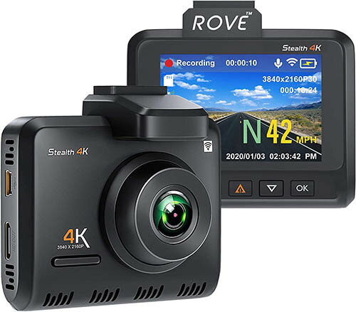 Rove Stealth【美國代購】4K Pro行車記錄器-UHD 3840x2160P 8MP CMOS True 4K WiFi