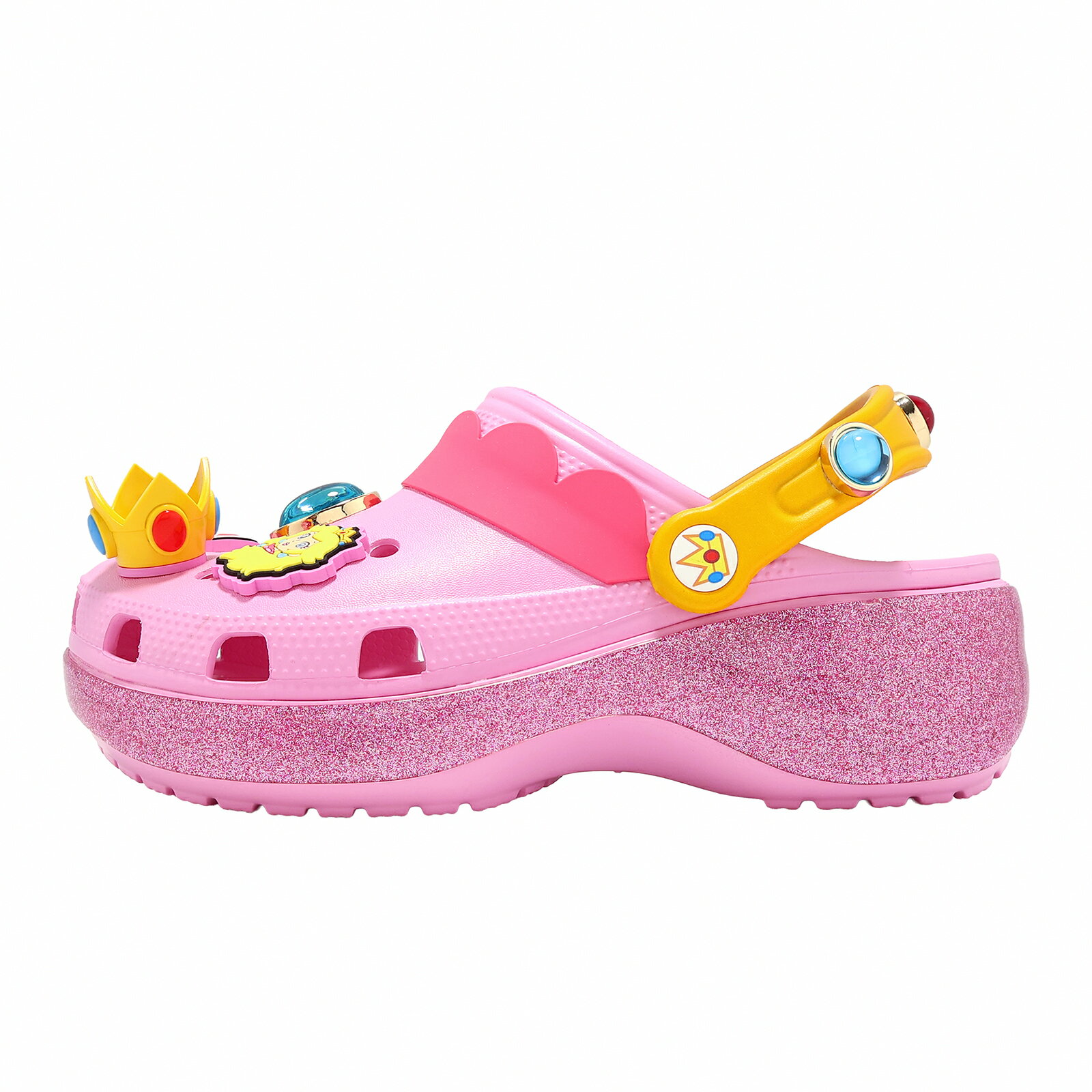Crocs 洞洞鞋 洞洞鞋 Princess Peach 女鞋 粉 超級瑪利歐聯名 碧姬公主 厚底 21213790H