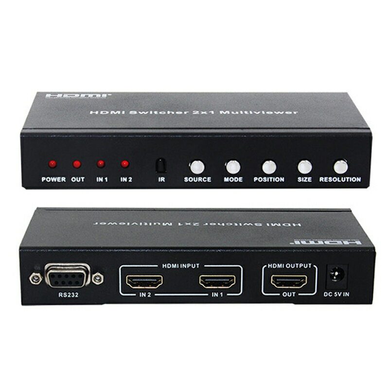 【易控王】HDMI 2x1選擇器 雙畫面分割器 支援PIP/POP功能 進口晶片/二進一出HDMI(40-212)