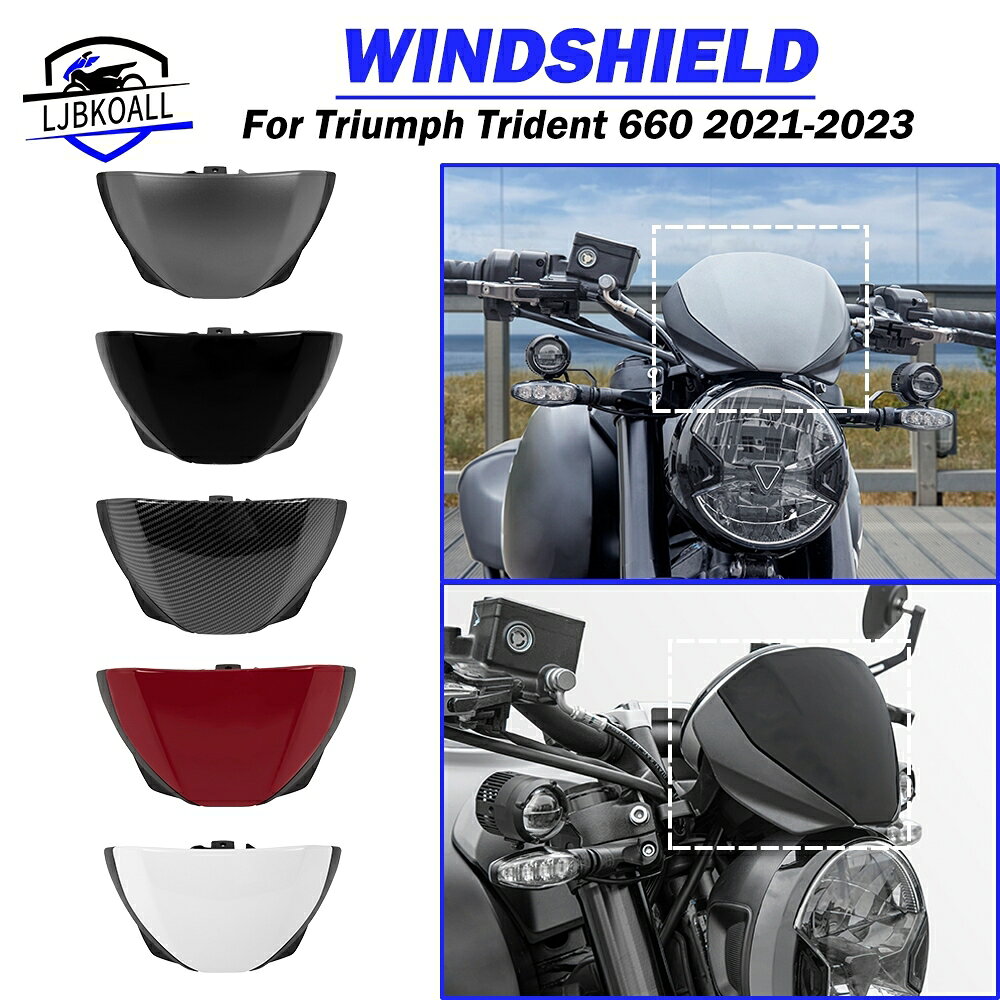 Ljbkoall 適用於 Triumph Trident 660 擋風玻璃 Flyscreen 適用於 Triumph