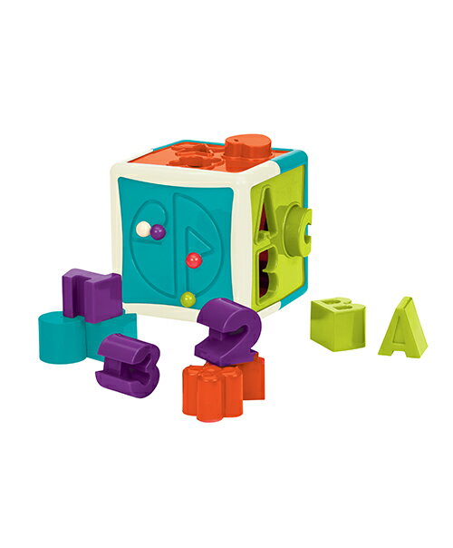 【美國B.Toys感統玩具】歡樂立方(湖水綠)【紫貝殼】