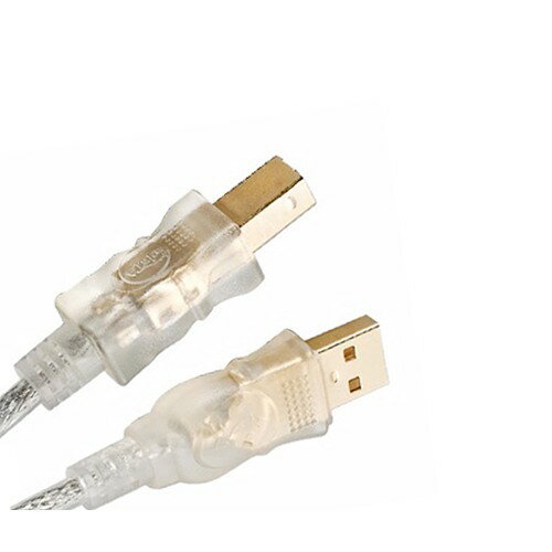 純銅線+雙隔離 USB2.0印表機傳輸線 A公 對 B公 鍍金透明強化線 3M