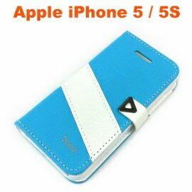 【Dapad】星光紋雙色支架皮套 [藍+白] iPhone 5 / iPhone 5S