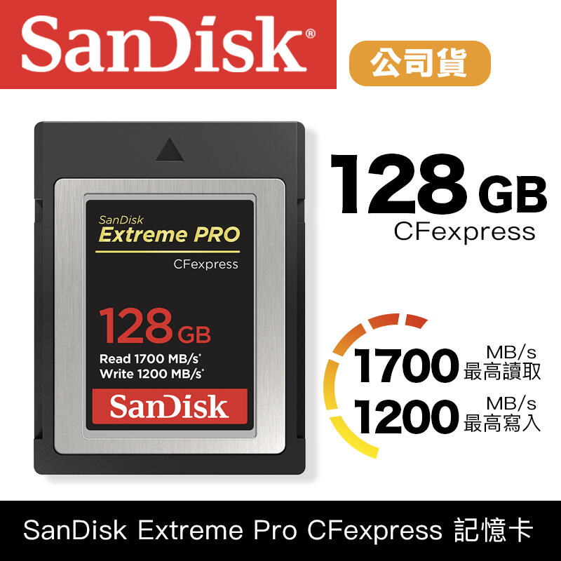 【eYe攝影】現貨 SanDisk Extreme PRO CFexpress® Type B 128GB 高速記憶卡 公司貨
