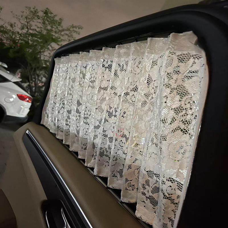 免運 可開票 限時下殺 臺灣公司 快速發貨 車衣 車罩 防曬汽車車衣 定製款蕾絲鏤空汽車窗簾專車專用軌道式防曬簾遮陽簾美觀內飾窗簾
