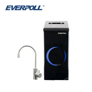 EVERPOLL EP-168廚下型冷熱雙溫無壓飲水機(時尚黑)搭配不鏽鋼雙溫龍頭 大大淨水