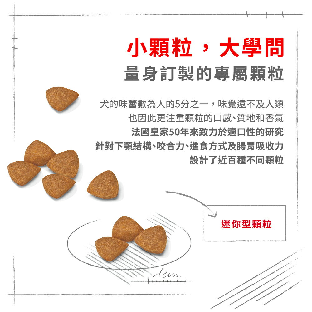 法國皇家ROYAL CANIN 【XSA+12 超小型老齡犬12+歲】健康呵護熟齡/老齡犬專用飼料1.5kg 高適口性 1
