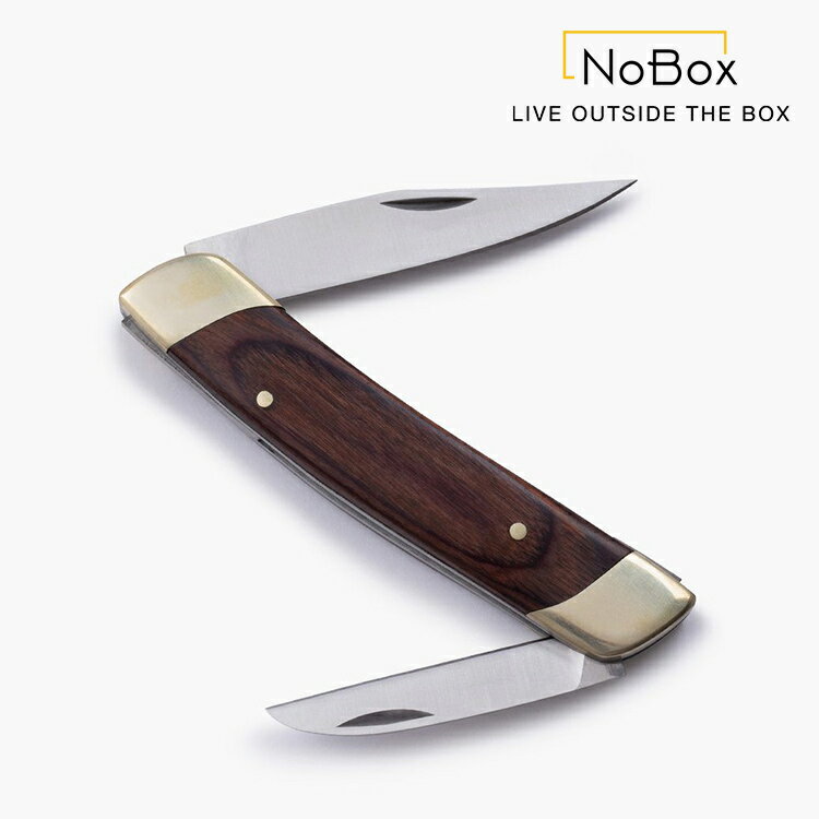 NoBox 01-0008 雙刃口袋刀 Double Blade Pocket Knife【原木色】(刀子、刀具、摺疊刀、瑞士刀)