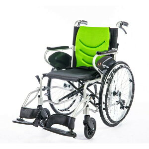 均佳機械式輪椅-鋁合金(大輪)JW-450(綠色)(可代辦長照補助款申請)JW450