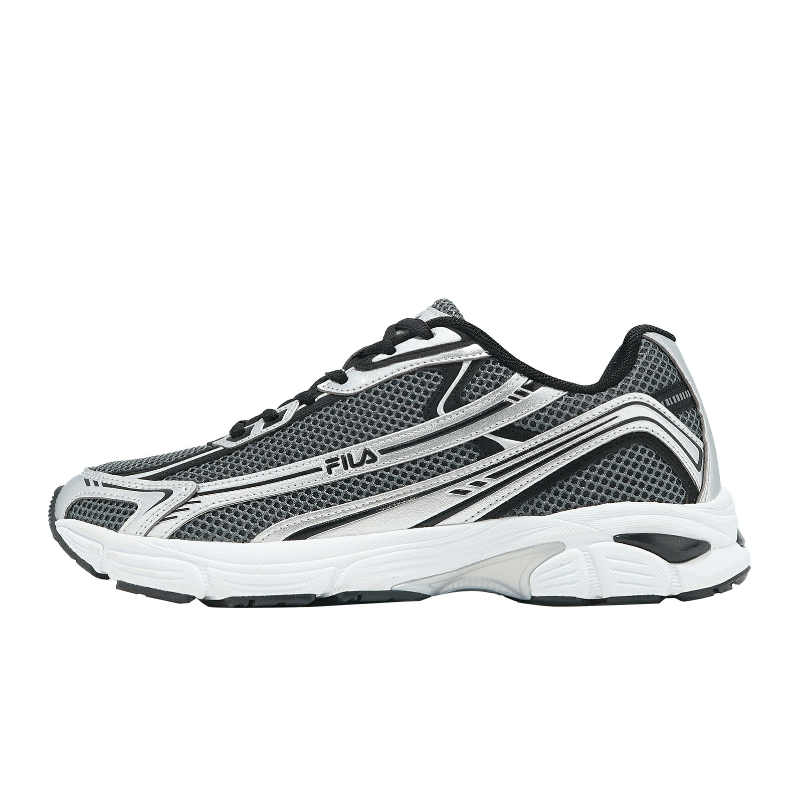 Fila 休閒鞋 Circuit 男鞋 黑 拼接 回彈 運動鞋 1J907A080
