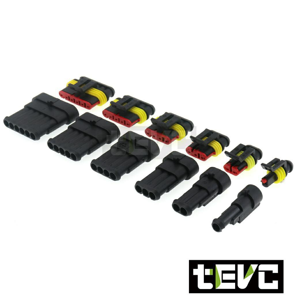 《tevc》1.5 C25 1~6P 防水接頭 AMP型 改裝 車用 汽車 機車 插頭 快速接頭 大燈
