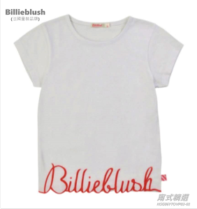 法國精品童裝, Billieblush, 女童Tshirt, 品牌立體LOGO, 身高114公分, 現貨