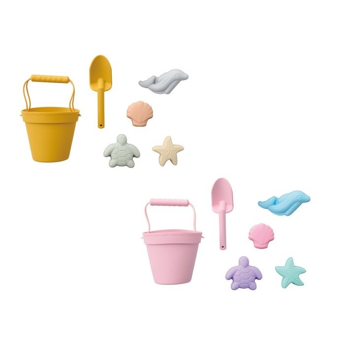 奇哥矽膠沙灘玩具/戲水玩具6件組(粉色/黃色)★衛立兒生活館★