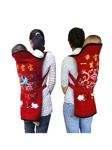 云南老式嬰兒背帶貴州小孩背巾四川傳統寶寶多功能背娃前抱后背式