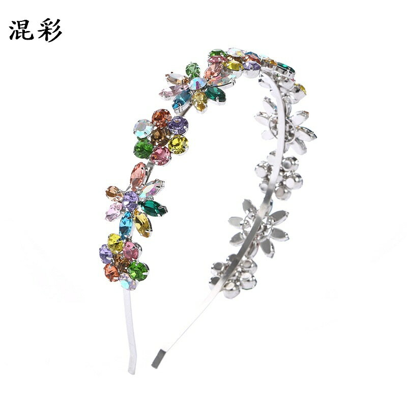 【巴黎精品】現貨+預購 髮箍水晶髮飾-多彩精緻花朵奢華女飾品4色a1da48