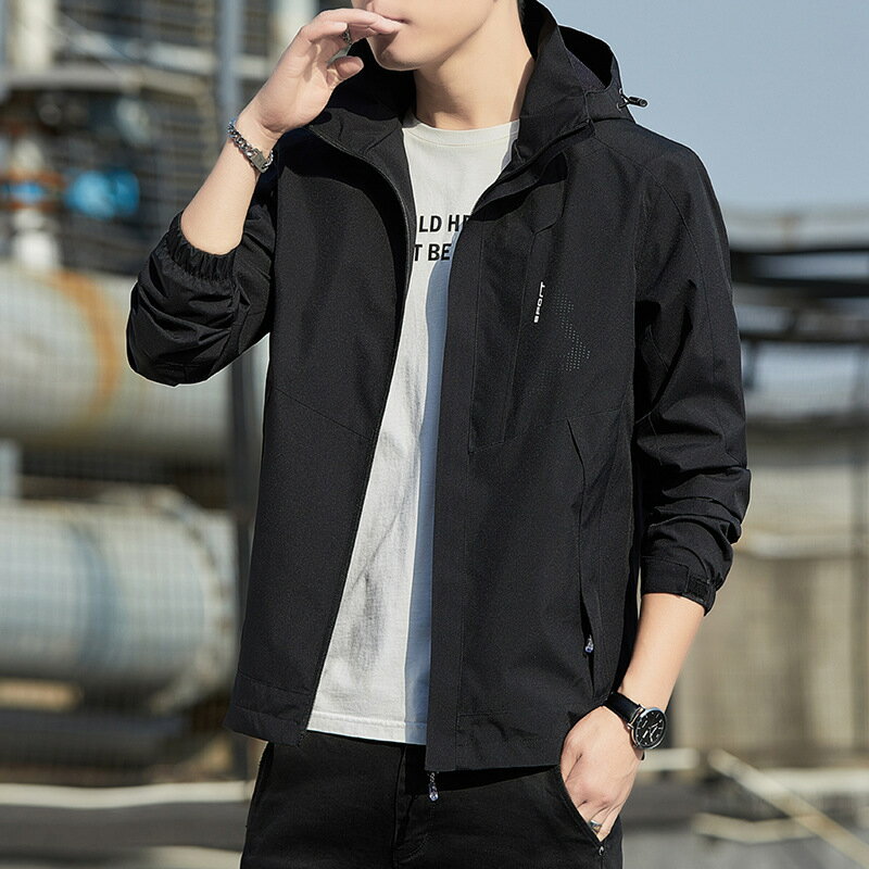 【巴黎精品】衝鋒衣防風外套-戶外機能連帽防水男女夾克4色a1gw58
