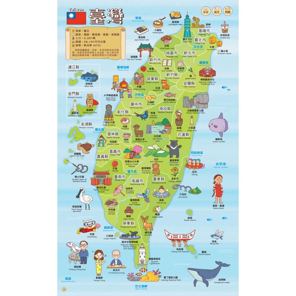 媽媽買 地圖百科 風車圖書 世界地圖 臺灣地圖 雙語學習 兒童百科書 點讀筆適用 國旗 地理啟蒙 FOOD超人 6