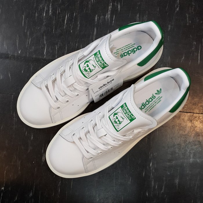 adidas STAN SMITH BOLD W 白色綠色全白厚底增高加厚皮革薄鞋舌復古