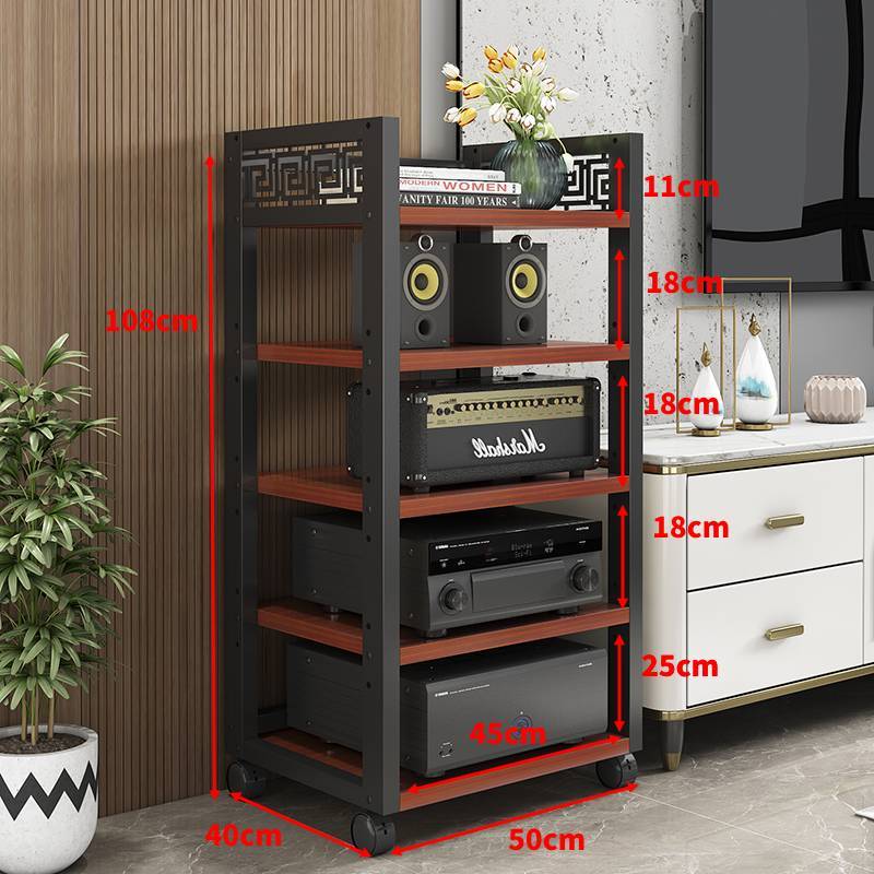 開發票 音響架 功放機架 新款HIFI多層功放機櫃音響腳架置物架開放式機架可移動音箱架落地 快速出貨