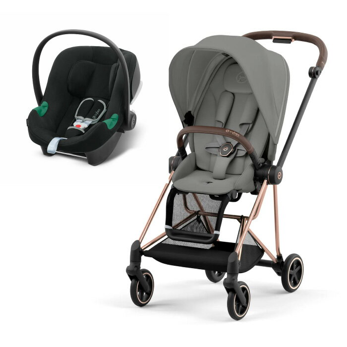 【6月中到貨】CYBEX MIOS 頂級都會型嬰兒推車(玫瑰金)+Aton B2提籃(多款可選)嬰兒推車|手推車|雙向推車