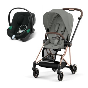 CYBEX MIOS 頂級都會型嬰兒推車(玫瑰金)+Aton B2提籃(多款可選)嬰兒推車|手推車|雙向推車