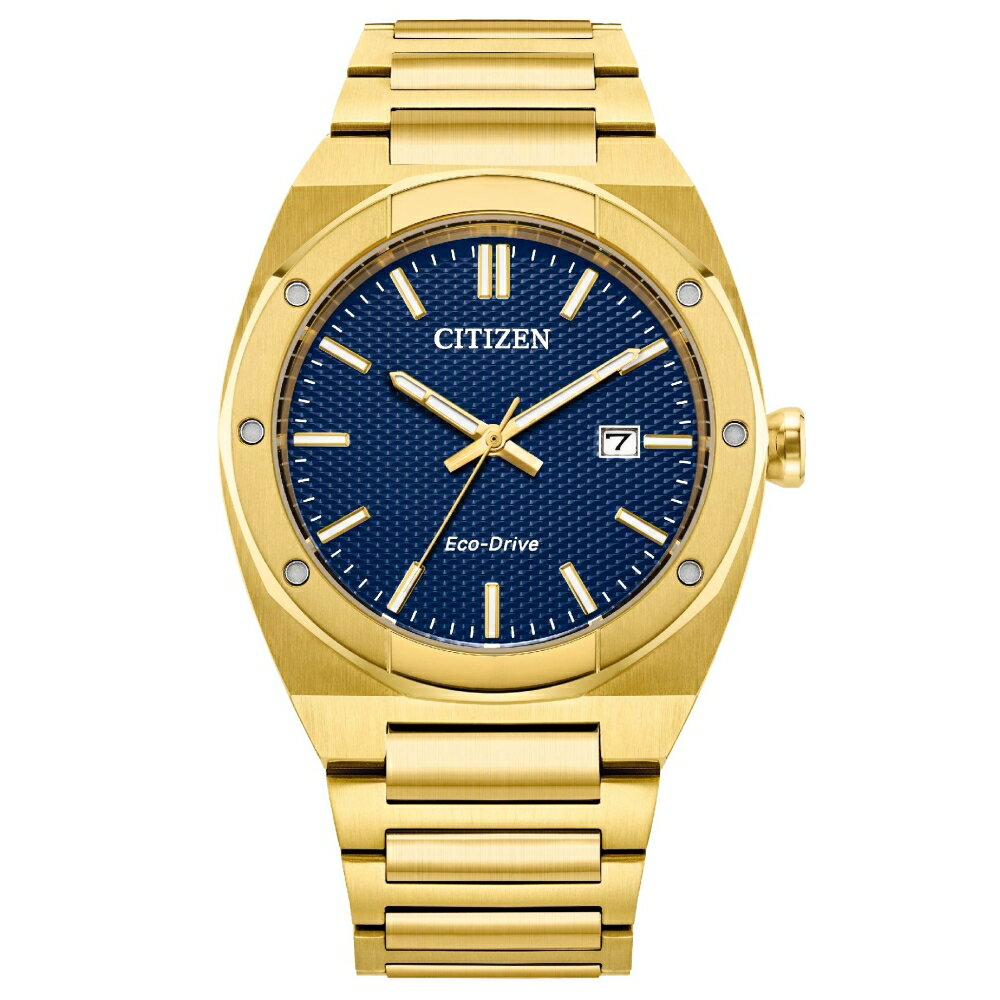 送禮首選★CITIZEN  極限時光經典金色藍面光動能手錶BM7662-59L  附提袋【全館滿額折價★APP下單跨店最高22%點數回饋】線上購買享_實體門市同步服務
