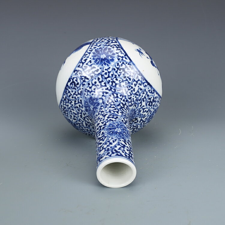 大清康熙青花開窗人物天球瓶仿古瓷器古董真品包老保真收藏品古玩| 協貿