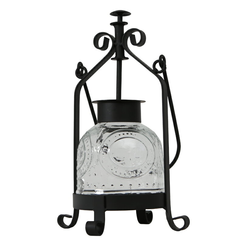 玻璃罩燭臺擺件北歐浪漫燭光晚餐道具手提蠟燭燈復古老式鐵藝油燈