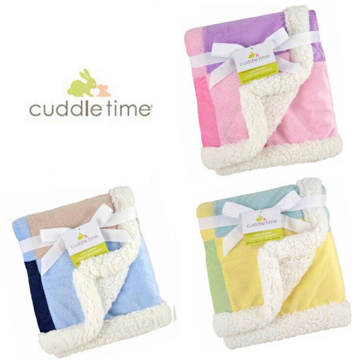 美國Cuddle time 多功能寶寶攜帶毯-粉紅/粉藍/粉黃拼貼毯