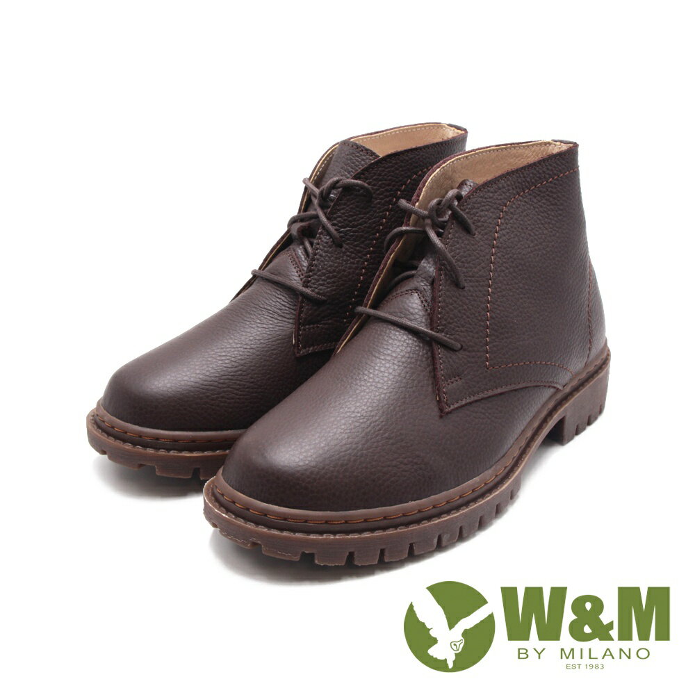 W&M(女)荔紋感百搭短靴 女鞋－棕色