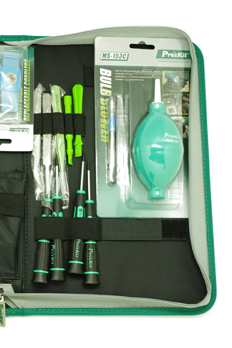 耀您館★台灣寶工Pro'sKit寶工Apple原廠授權維修中心優仕工程師維修工具26件組1PK-ST23-1501(含十字*3,一字*2,星孔*3,星型*3,五枚花瓣*3,Y型0.6mm,防靜電防磁尖鑷子,防磁特尖鑷子,不鏽鋼彎尖鑷子,防靜電無線手環,防靜電毛刷,吹塵球,雕刻刀,三角片,十字撬棒,圓形撬棒,方頭翹棒,工具包)【APP下單點數4倍送】 3