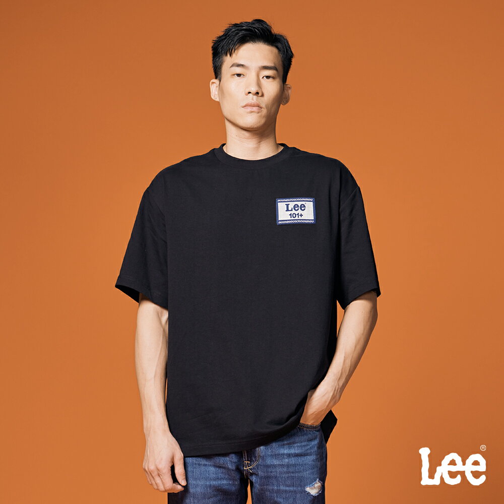 Lee 男款 寬鬆版 系列小LOGO織標 短袖T恤 | 101+