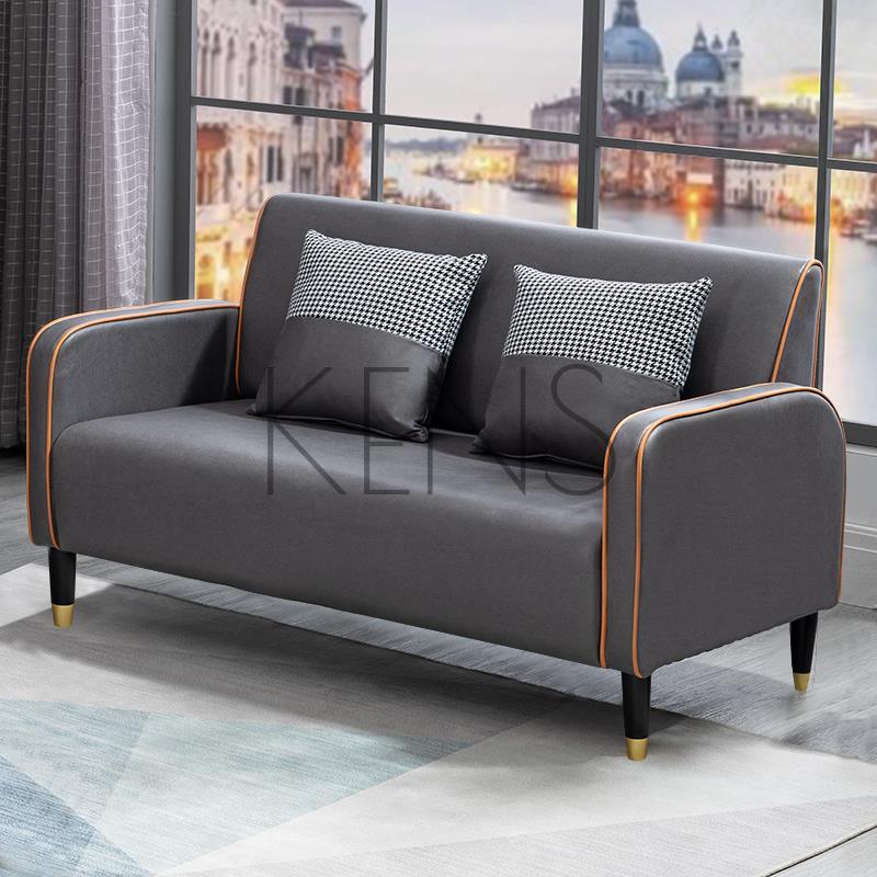 【KENS】沙發 沙發椅 北歐科技布藝沙發小戶型客廳服裝店簡約雙人三人座沙發簡易網紅款