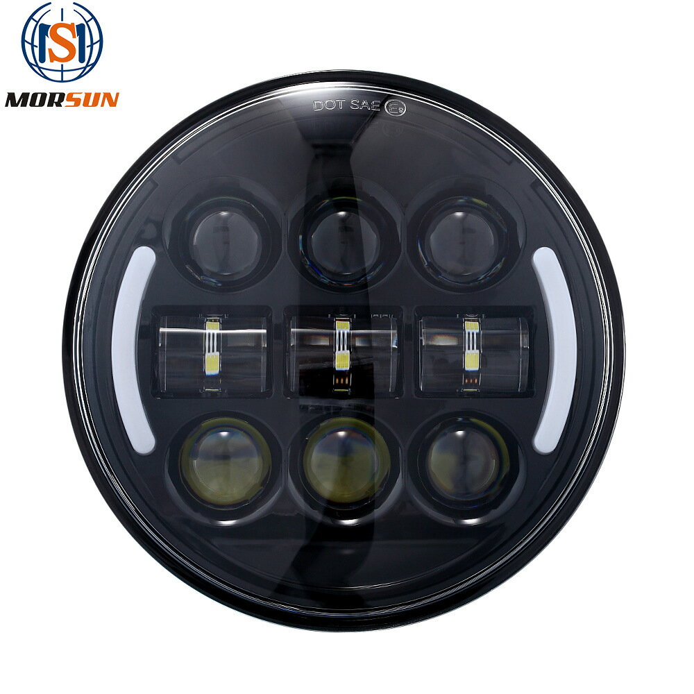 【45W雙色】哈雷機車大燈 LED大燈 機車大燈 前大燈 改裝大燈 前照燈 5.75吋 高亮聚光 防水防塵 直上安裝 雙色溫切換