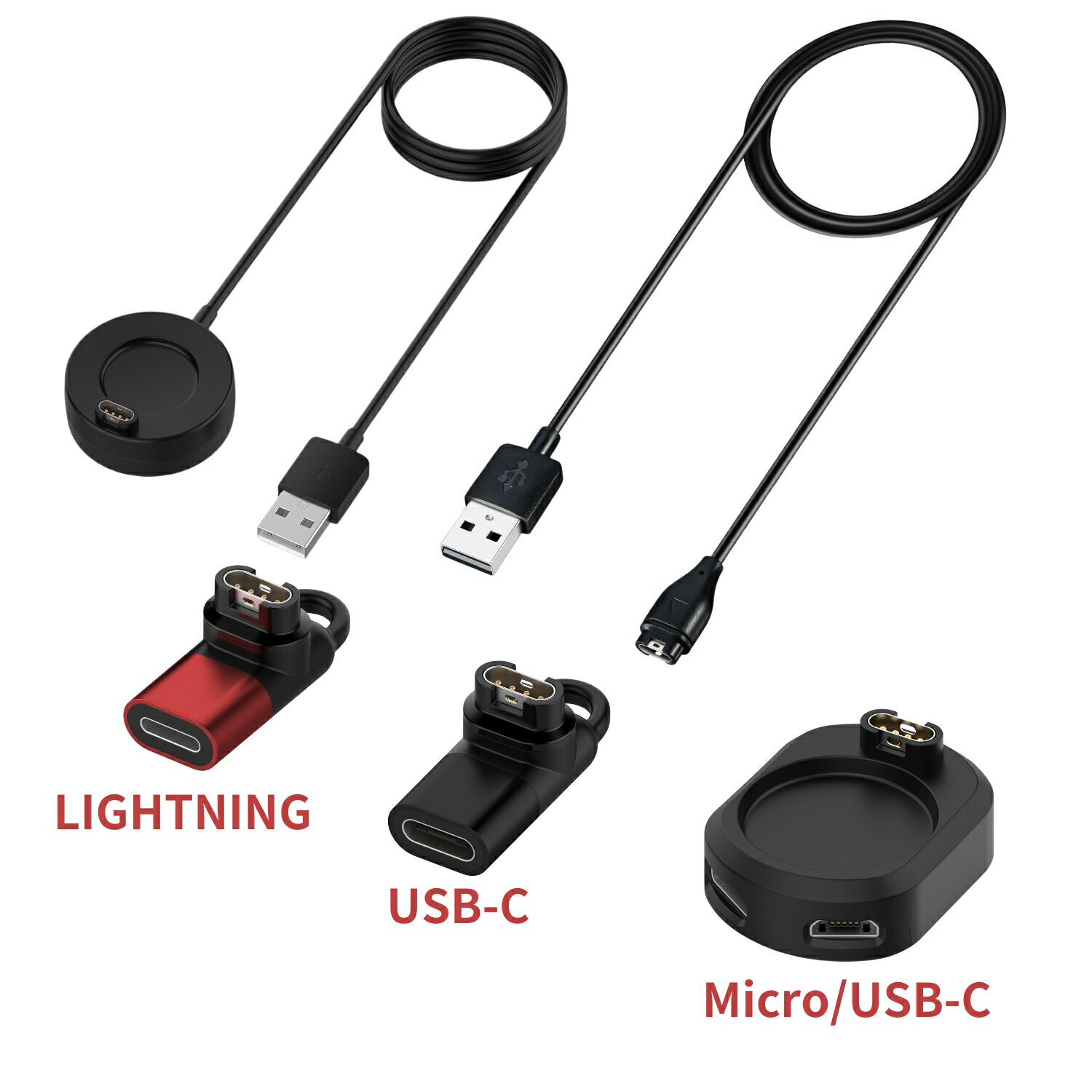 [6大陸直購] USB 充電傳輸線 轉接頭 1入 副廠適 Garmin Fenix 8 7 6 5 Approach Forerunner