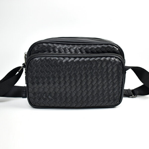 側背包 橫式拉鍊袋質感皮革編織包【NZC54】