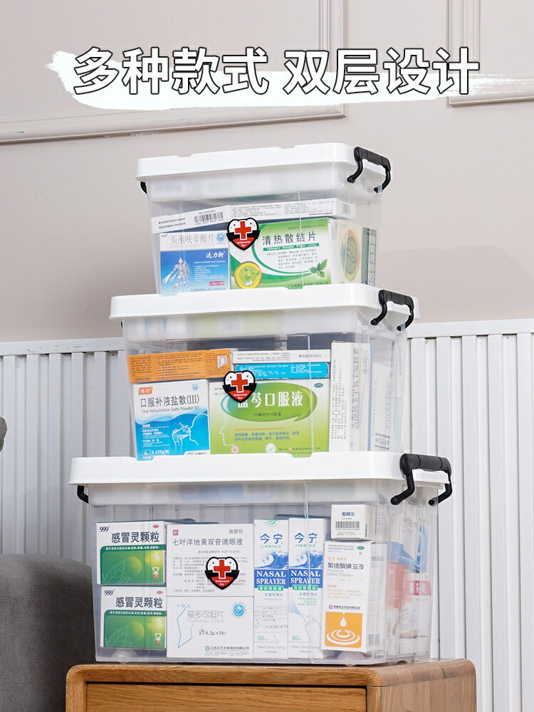 藥箱 家庭裝家用多層醫藥箱大容量藥品收納箱子透明醫療大號急救箱