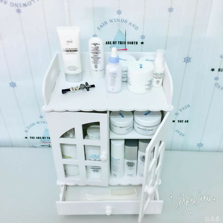 創意桌面化妝品收納盒抽屜式梳妝儲物櫃mj4746 TW
