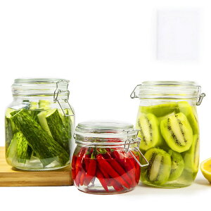 密封罐玻璃瓶帶蓋家用食品儲物罐腌製瓶子泡菜檸檬百香果蜂蜜罐子