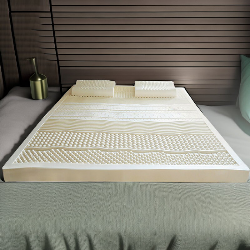 泰國進口天然乳膠床墊1.8m雙人床席夢思榻榻米1.5米純5cm厚橡膠墊