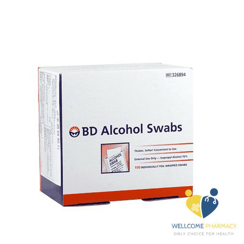 BD 必帝 酒精棉片 酒棉 厚款 厚片(100片/盒) 原廠公司貨 唯康藥局