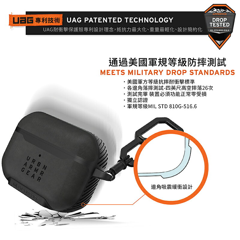 UAG 耐衝擊 皮革款 防塵 防摔殼 軍規 耳機殼 保護殼 適用於AirPods Pro 6