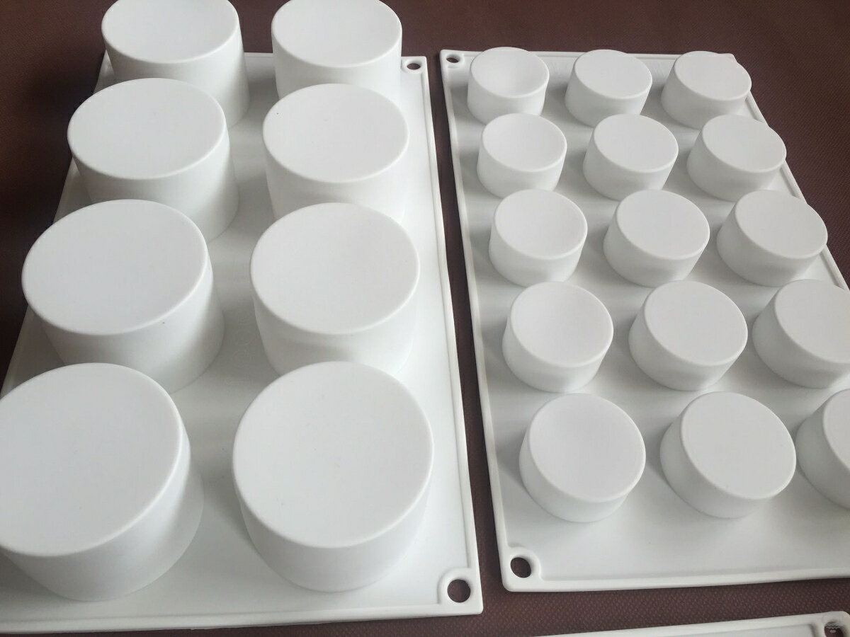 圓柱形硅膠模具慕斯蛋糕夾心模具 法式甜品3連8連15連烘焙模具