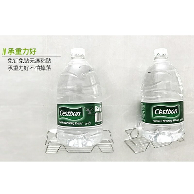 免釘孔置物架【緣屋百貨】天天出貨 無痕免打孔 不生鏽 浴室置物架 收納架 廚房置物架 壁掛架 無痕掛勾 紙巾架 衛生紙架 1