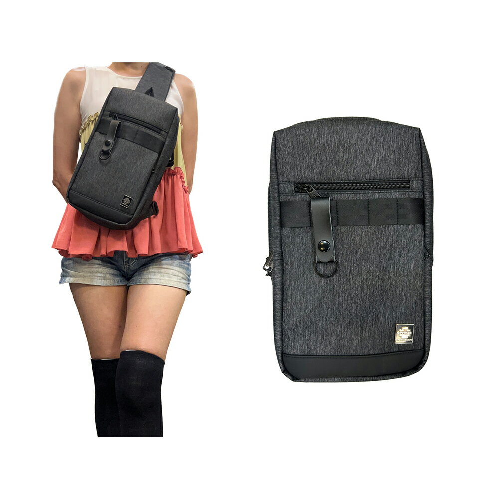 ~雪黛屋~SPYWALK 後背胸前包中容量二主袋+外袋共六層單肩背SD9756