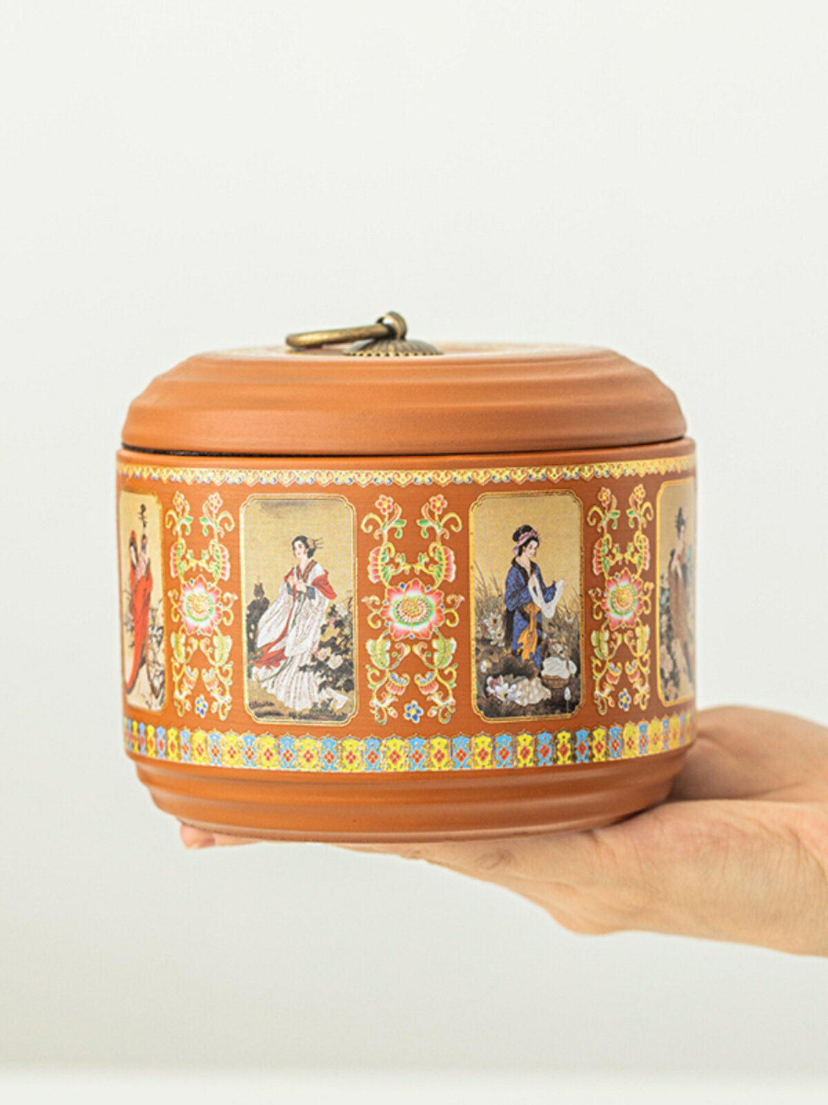 紫砂茶葉罐半斤裝陶瓷普洱醒茶罐干果密封罐小號家用儲物罐收納盒