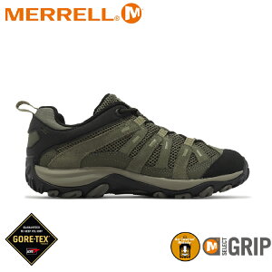 【MERRELL 美國 男 ALVERSTONE 2 GORE-TEX 防水輕量越野健行鞋《墨綠》】 ML037321/登山鞋