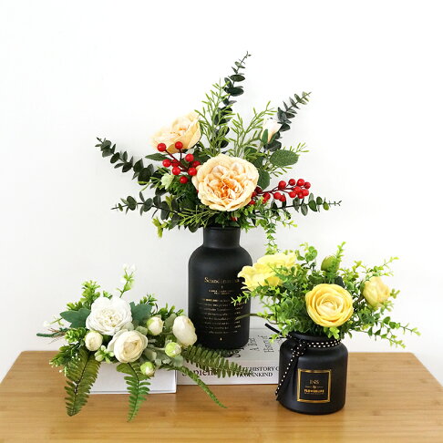 仿真花束輕奢風玻璃花瓶玫瑰牡丹薔薇假花客廳餐桌插花擺設裝飾 協貿國際日用品生活2館 樂天市場rakuten 仿真花束輕奢風玻璃花瓶玫瑰牡丹薔薇假花客廳餐桌插花擺設裝飾 協貿國際日用品生活2館 樂天市場rakuten